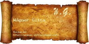 Wágner Gitta névjegykártya